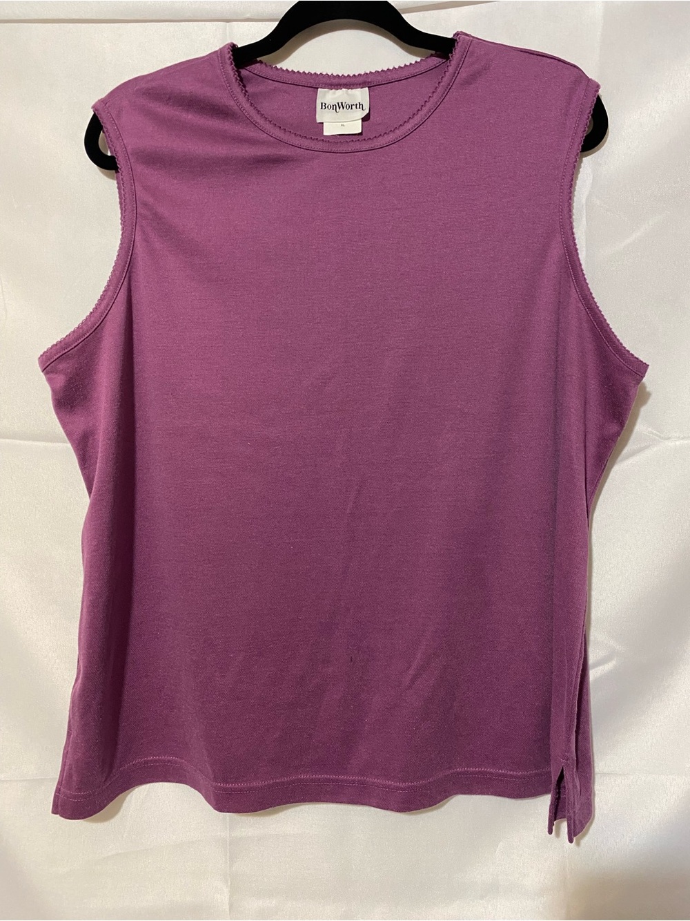 BonWorth Sleeveless Crewneck Tank Top - Plum Purple